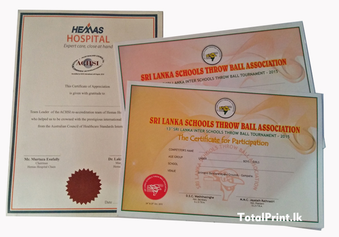 offset certifictes